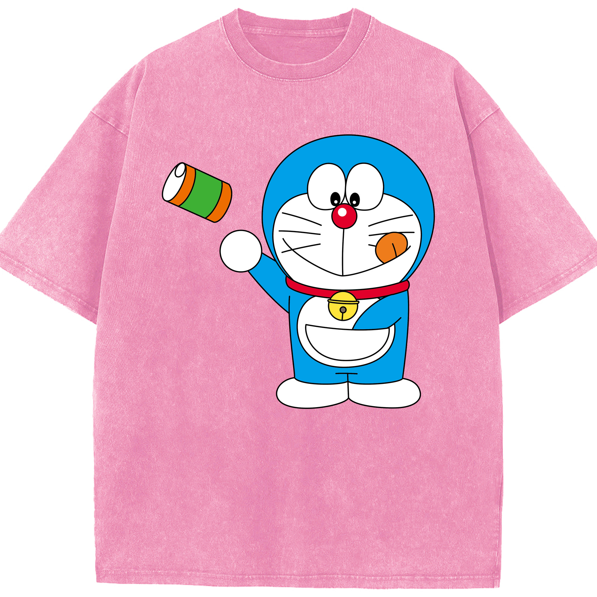 （画像用） ドラえもん Doraemon 綿100% ヴィンテージ風 半袖Tシャツ（フロントプリント）